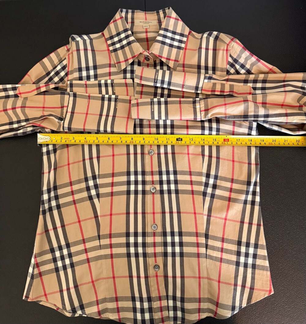 Burberry London Nova Check Long Sleeve Ladies Button Down Shirt Size‎ S - Picture 6 of 6